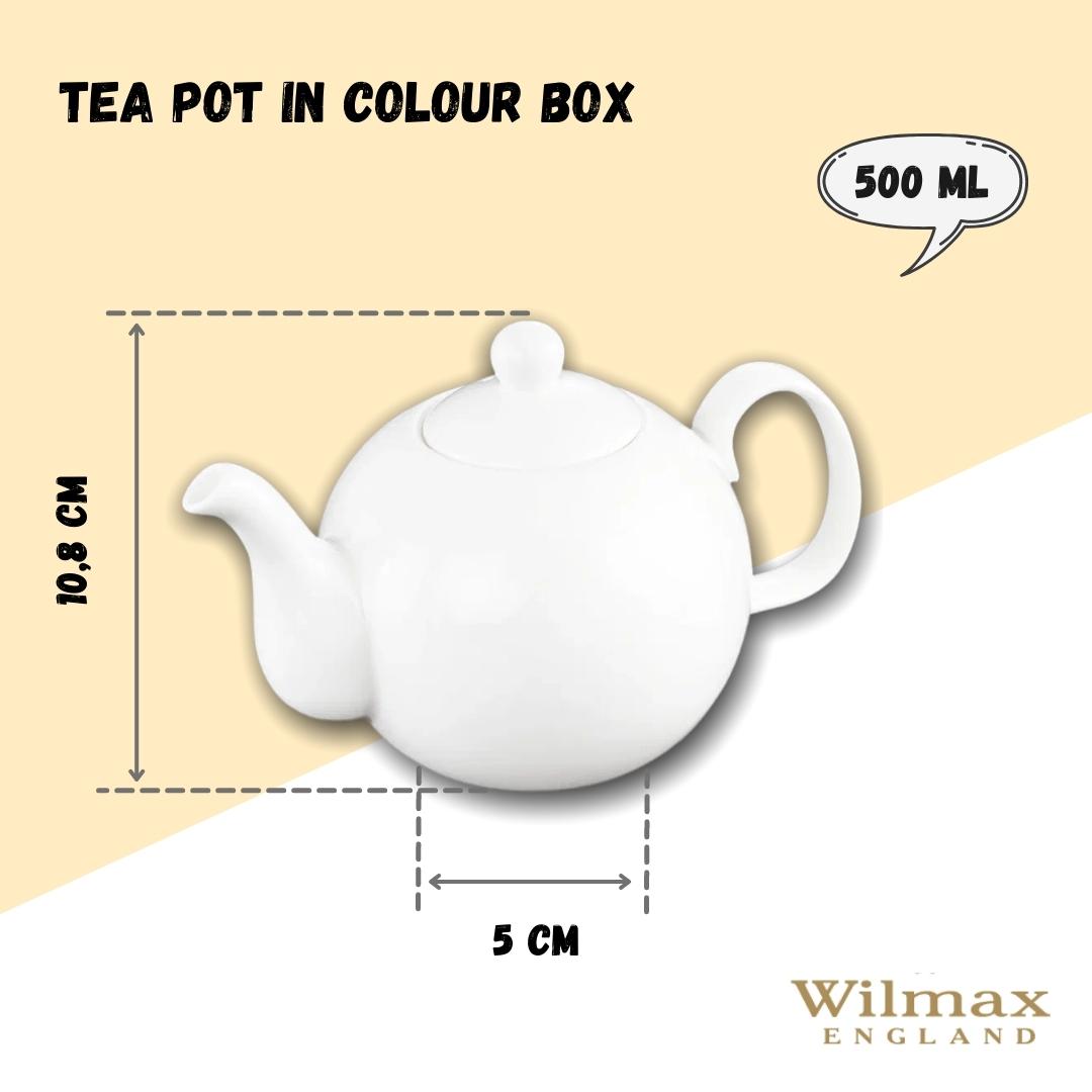 Wilmax Teekanne 500 ml Olivia Weiß Porzellan WL-994018/A