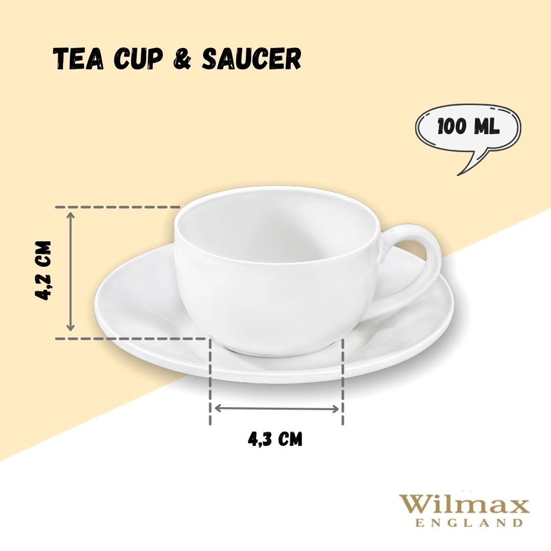 Wilmax Espressotassen mit Untertassen 6er Set 100 ml WL-993002/6C