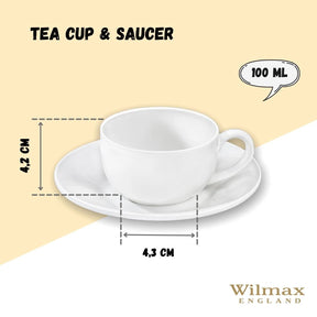 Wilmax Espressotassen mit Untertassen 2er Set 100 ml WL-993002/2C