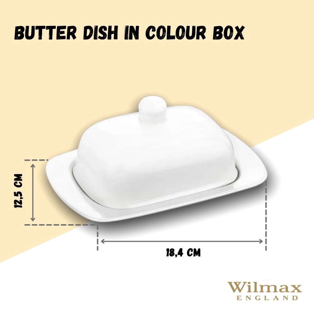Wilmax Butterdose 19x12.5x8.5 cm Porzellan Weiß WL-996109/1C