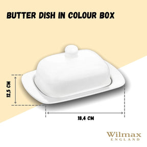 Wilmax Butterdose 19x12.5x8.5 cm Porzellan Weiß WL-996109/1C