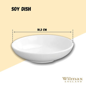 Wilmax Sojaschale 10 cm Porzellan Weiß WL-996078/A