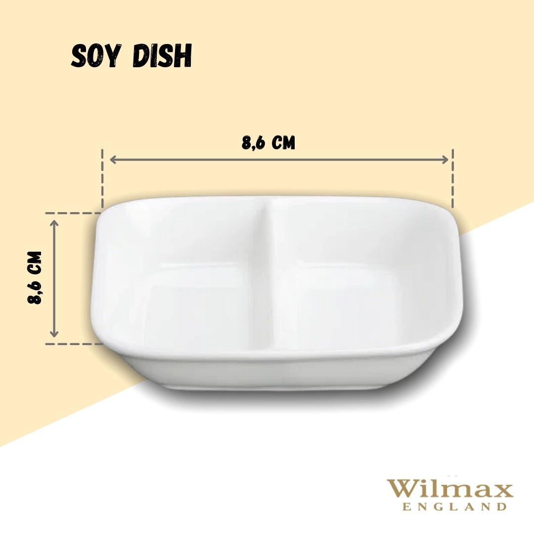 Wilmax Sojaschale 8.5 x 8.5 cm Porzellan Weiß WL-996050/A