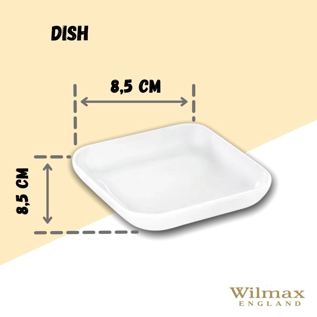 Wilmax Schale 8.5 x 8.5 cm aus Porzellan, Weiß WL-992676/A