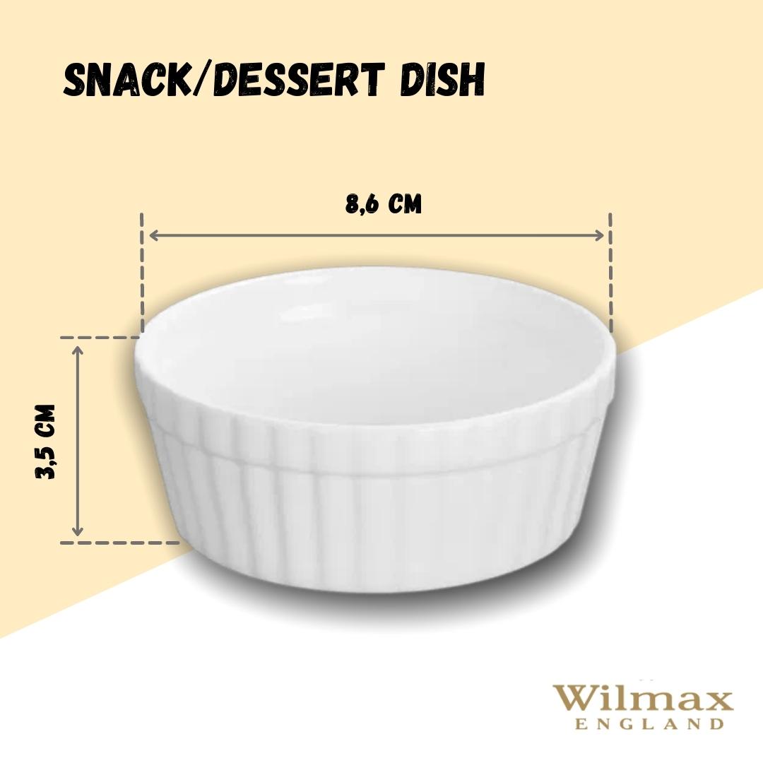 Wilmax Snack- und Dessertschale 9 cm 130 ml Porzellan Weiß WL-996054/A