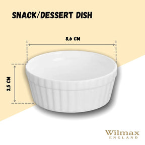 Wilmax Snack- und Dessertschale 9 cm 130 ml Porzellan Weiß WL-996054/A