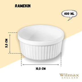 Wilmax Ramekin 400 ml Porzellan Weiß WL-996136/A