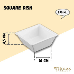 Wilmax Schale 250 ml 11 cm aus Porzellan, Weiß WL-992387/A