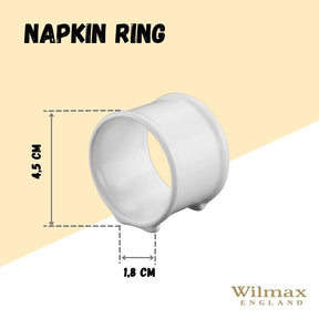 Wilmax Serviettenring Porzellan Weiß WL-996044/A