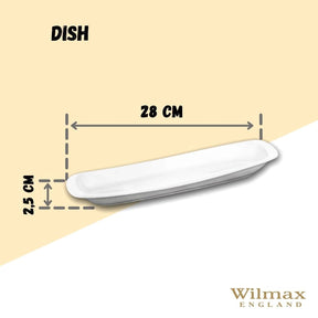 Wilmax Servierplatte 28 cm aus Porzellan, Weiß WL-992643/A