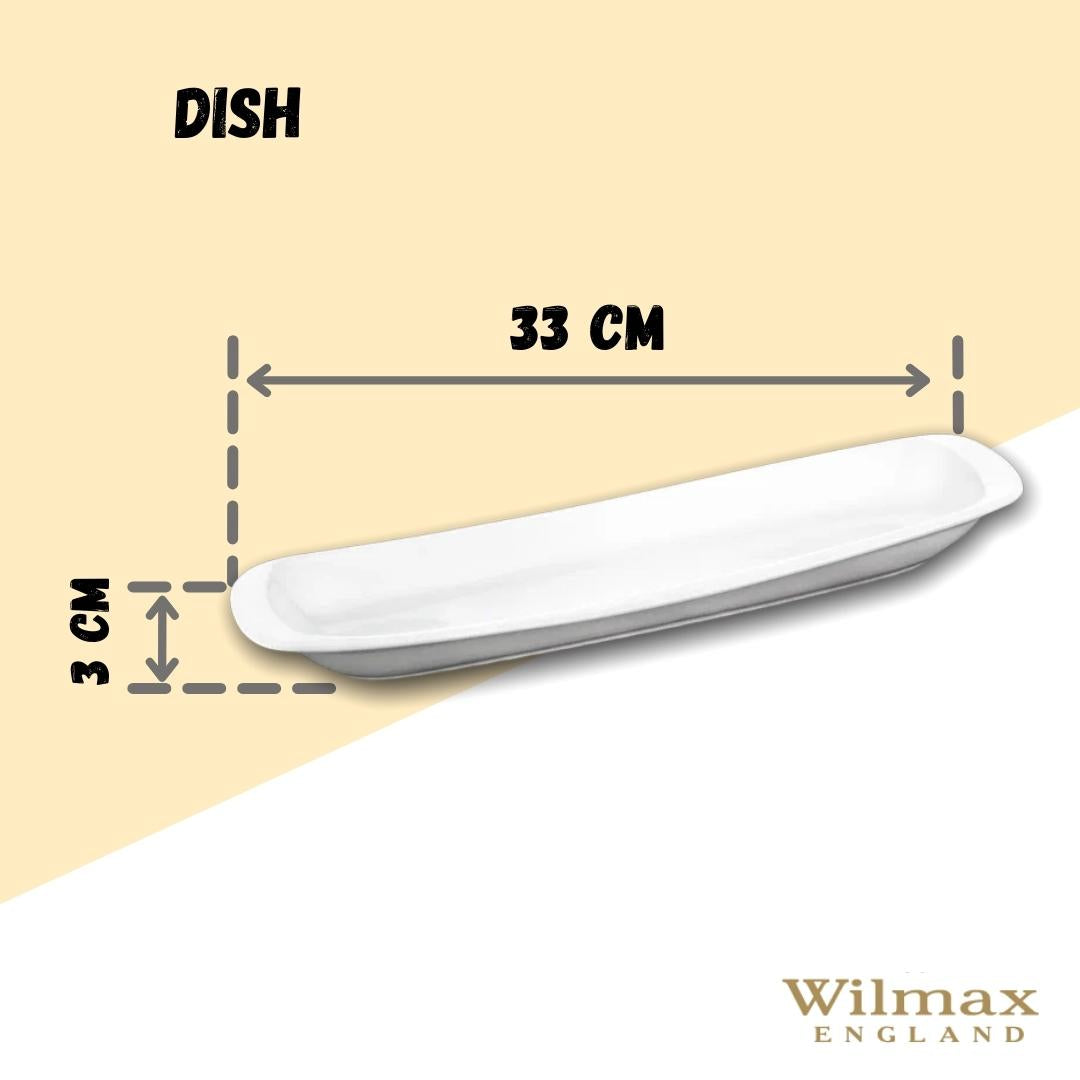 Wilmax Teller 33 cm aus Porzellan, Weiß WL-992644/A