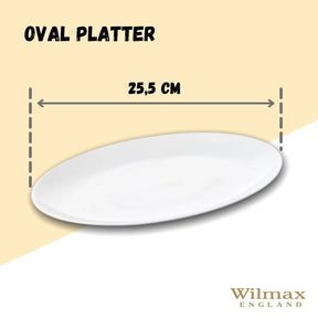 Wilmax Platte 25 cm aus Porzellan, Weiß WL-992021/A