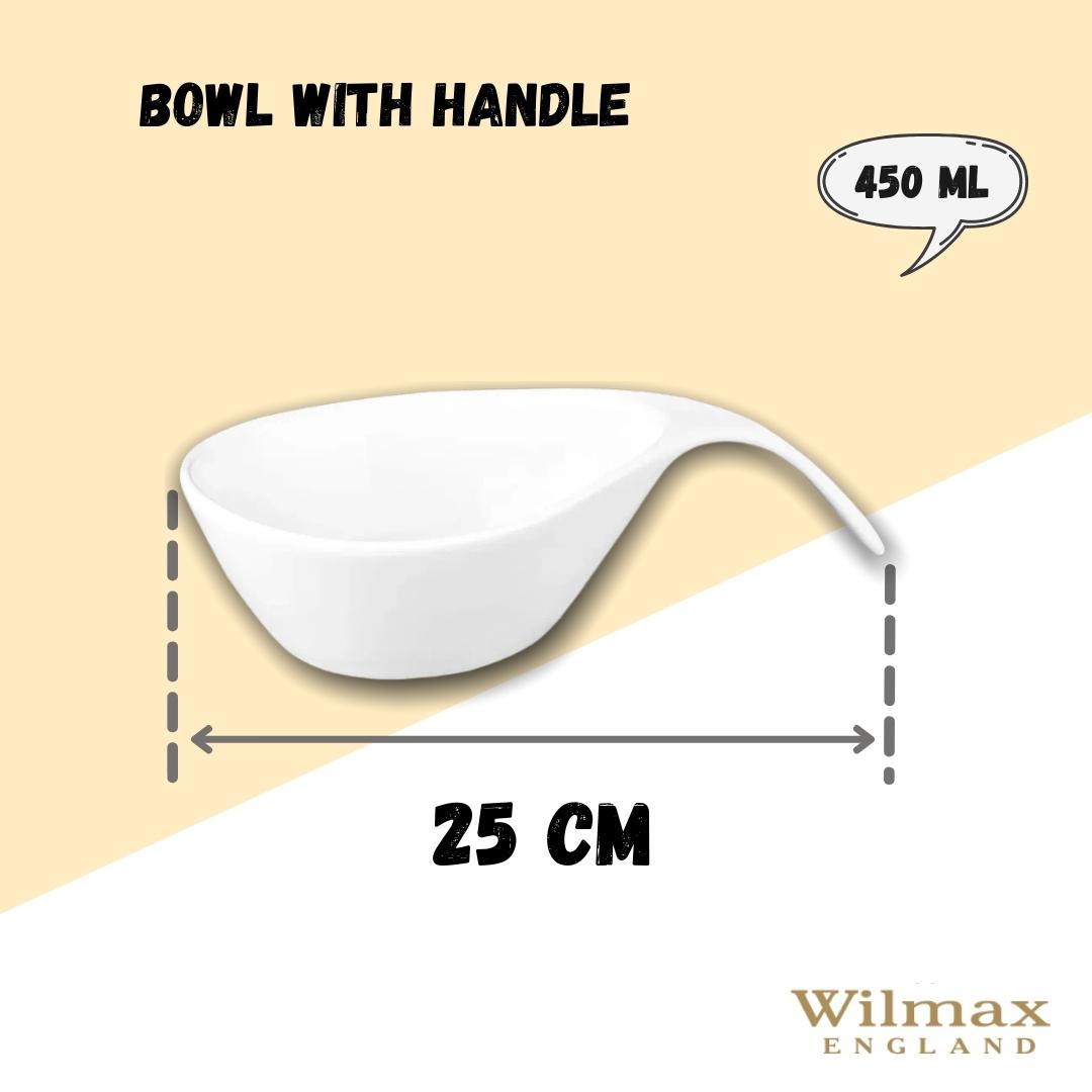 Wilmax Schale 450 ml aus Porzellan, Weiß WL-991282/A