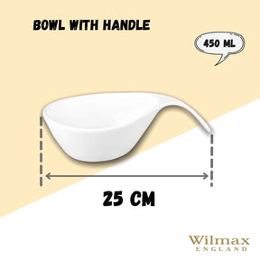 Wilmax Schale 450 ml aus Porzellan, Weiß WL-991282/A