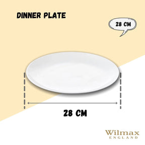 Wilmax Speiseteller 28 cm aus Porzellan, Weiß WL-991352/A