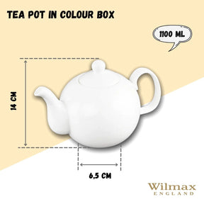 Wilmax Teekanne 1100 ml Olivia Weiß Porzellan