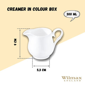 Wilmax Sahnekännchen 300 ml Weiß Porzellan