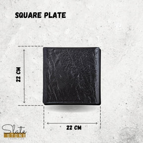 Wilmax Quadratischer Teller 21.5 x 21.5 cm 3er Set SlateStone Schwarz WL-661106/A3