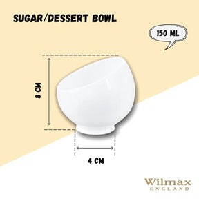 Wilmax Zuckerschale 8.5 x 9 cm Weiß Porzellan Olivia