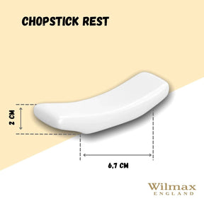 Wilmax Essstäbchenablage Weiß Porzellan 6er Set WL-996094/A6