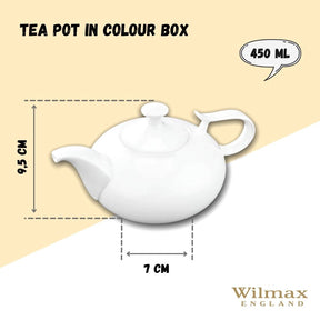 Wilmax Teekanne 450 ml Weiß Porzellan WL-994001/1C