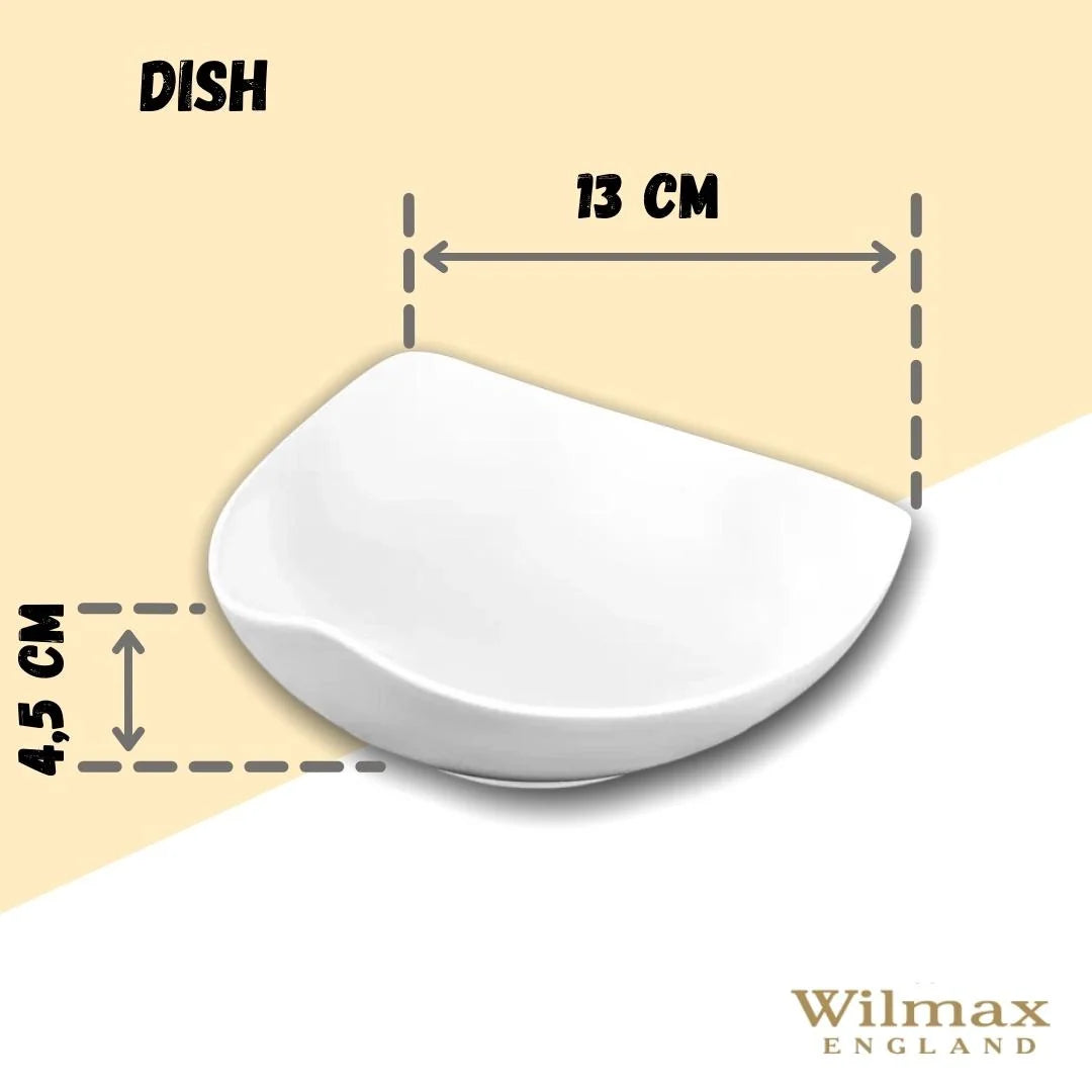 Wilmax Teller 13 cm aus Porzellan, Weiß WL-992613/A