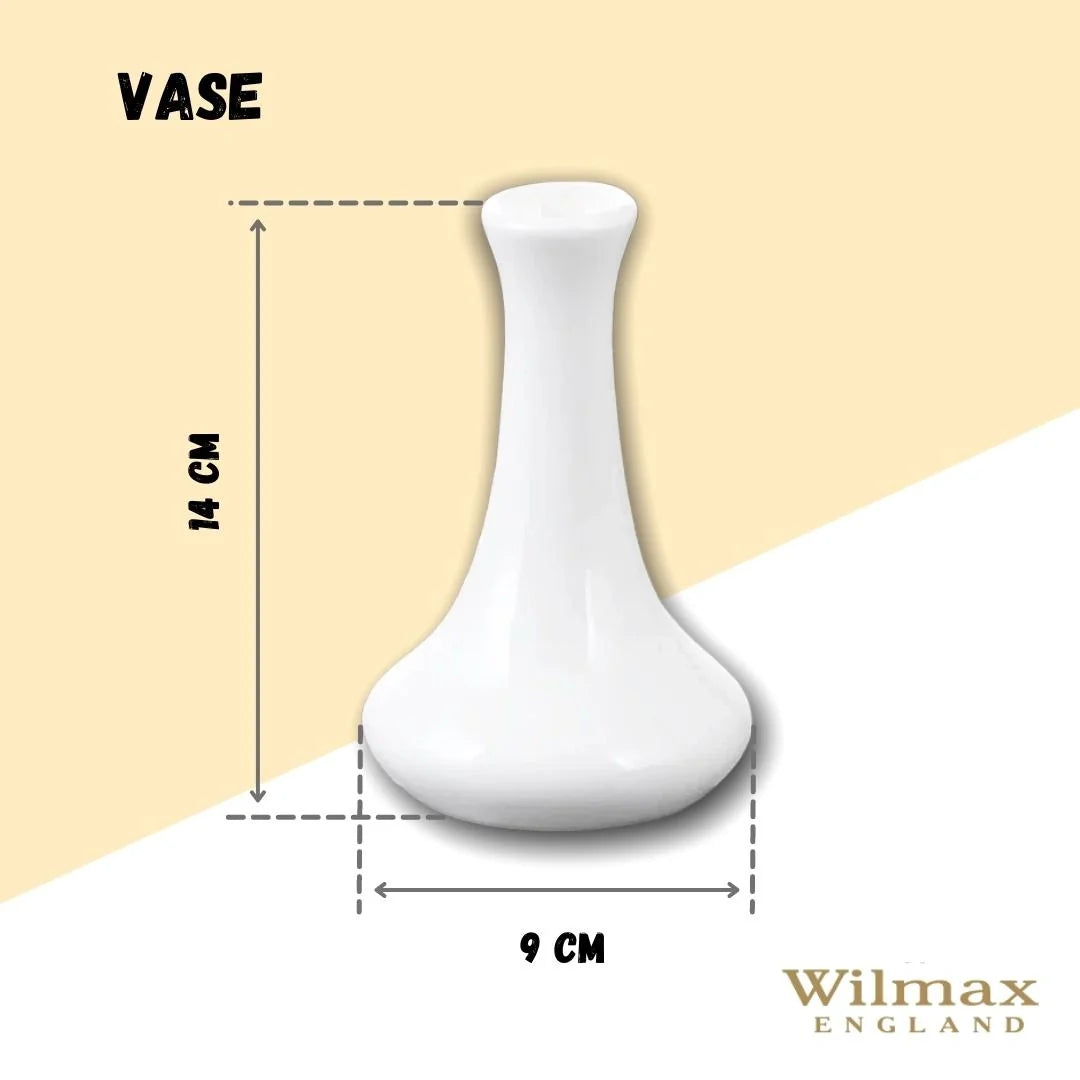 Wilmax Porzellanvase 9 x 14 cm Weiß WL-996000/A