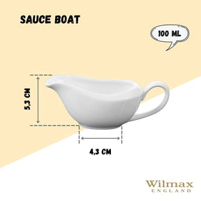 Wilmax Sauciere 100 ml Porzellan Weiß WL-996014/A