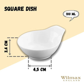 Wilmax Schale 100 ml 10.5 cm aus Porzellan, Weiß WL-992486/A