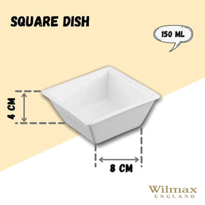 Wilmax Schale 150 ml 9.5 cm aus Porzellan, Weiß WL-992495/A