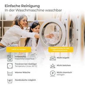 Sleep Comfy Matratzenschoner - Wasserdicht, Antibakteriell, Rundumgummi