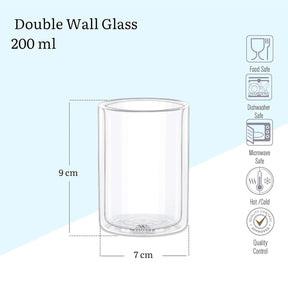 Wilmax Doppelwandiges Glas 300 ml Transparent WL-888784/A