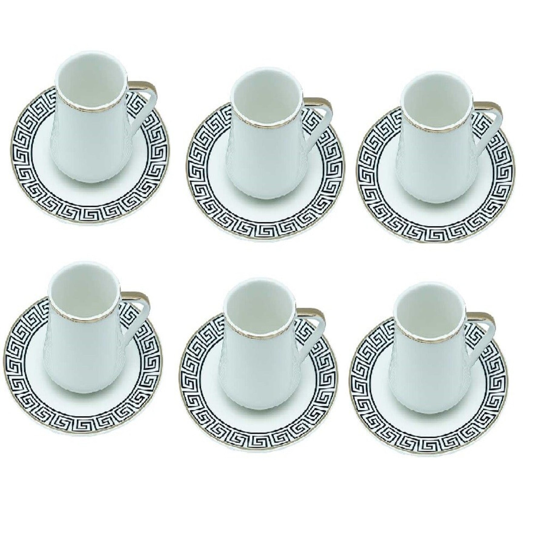 Schäfer elegantes 12-teiliges Mokka-Set, inklusive Tassen und Untertassen aus hochwertiger Keramik. - Nordic Schiller