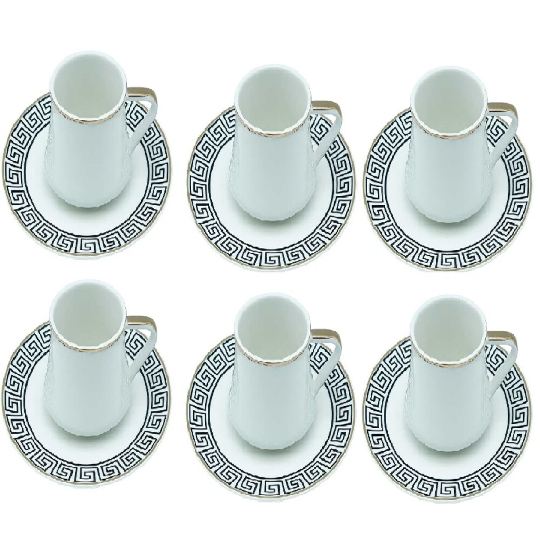 Schäfer elegantes 12-teiliges Mokka-Set, inklusive Tassen und Untertassen aus hochwertiger Keramik. - Nordic Schiller