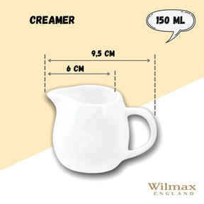 Wilmax Sahnekännchen 150 ml Weiß Porzellan WL-995004/A