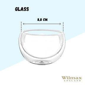 Wilmax Doppelwandige Glasschale 250 ml Transparent WL-888755/A