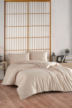 Cotton duvet cover set for single bed (100% cotton, without fitted sheet) 155x220 cm