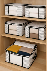 Mittelgroßer, r, mit Fenstern versehener Pullover-Piqué-Decke, Schrank-Organizer, 40 x 40 x 30 cm - 4 Pieces