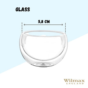 Wilmax Doppelwandige Glasschale 250 ml Transparent WL-888755/A
