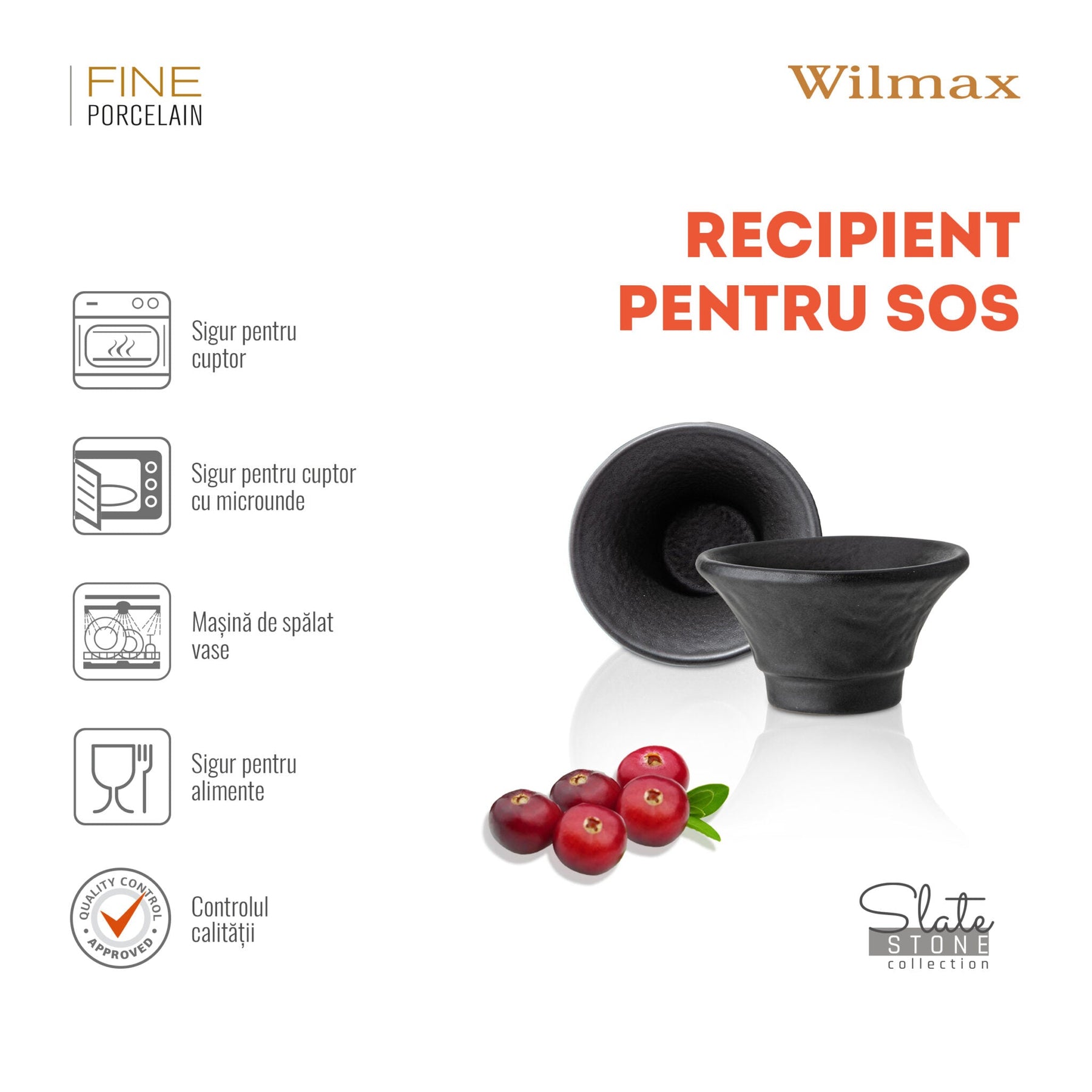 Wilmax Soßenschälchen 7.5 x 4 cm Weiß Porzellan WL-661134/A