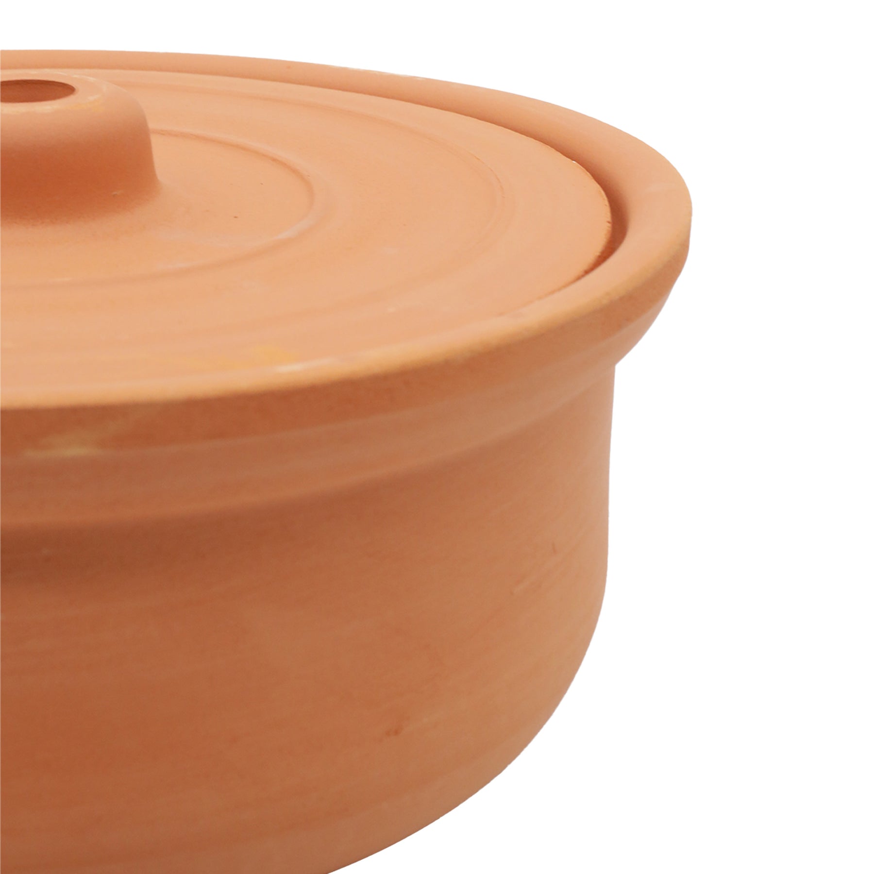 Viapot Medium 2500 ml - Natur - Terrakotta-Schmortopf mit Deckel - 24×12 cm