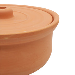 Viapot Medium 2500 ml - Natur - Terrakotta-Schmortopf mit Deckel - 24×12 cm