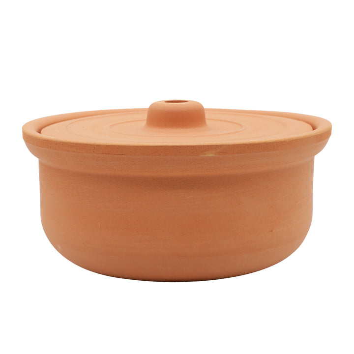 Viapot Medium 2500 ml - Natur - Terrakotta-Schmortopf mit Deckel - 24×12 cm