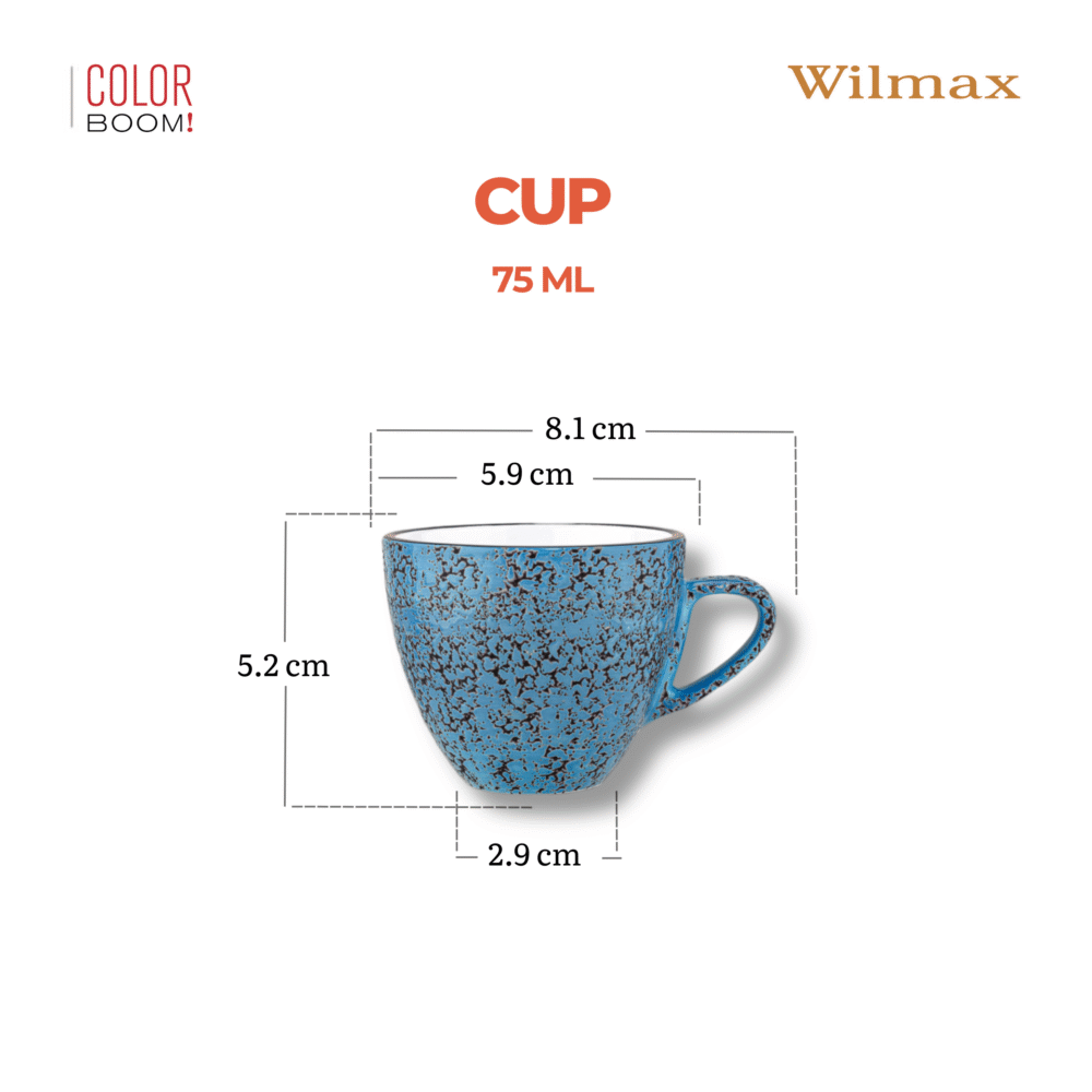 Wilmax Espressotasse 75 ml Blau Porzellan WL-667633/A