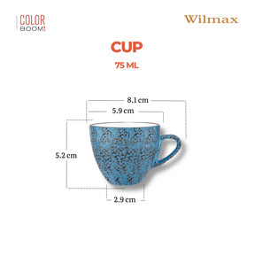 Wilmax Espressotasse 75 ml Blau Porzellan WL-667633/A