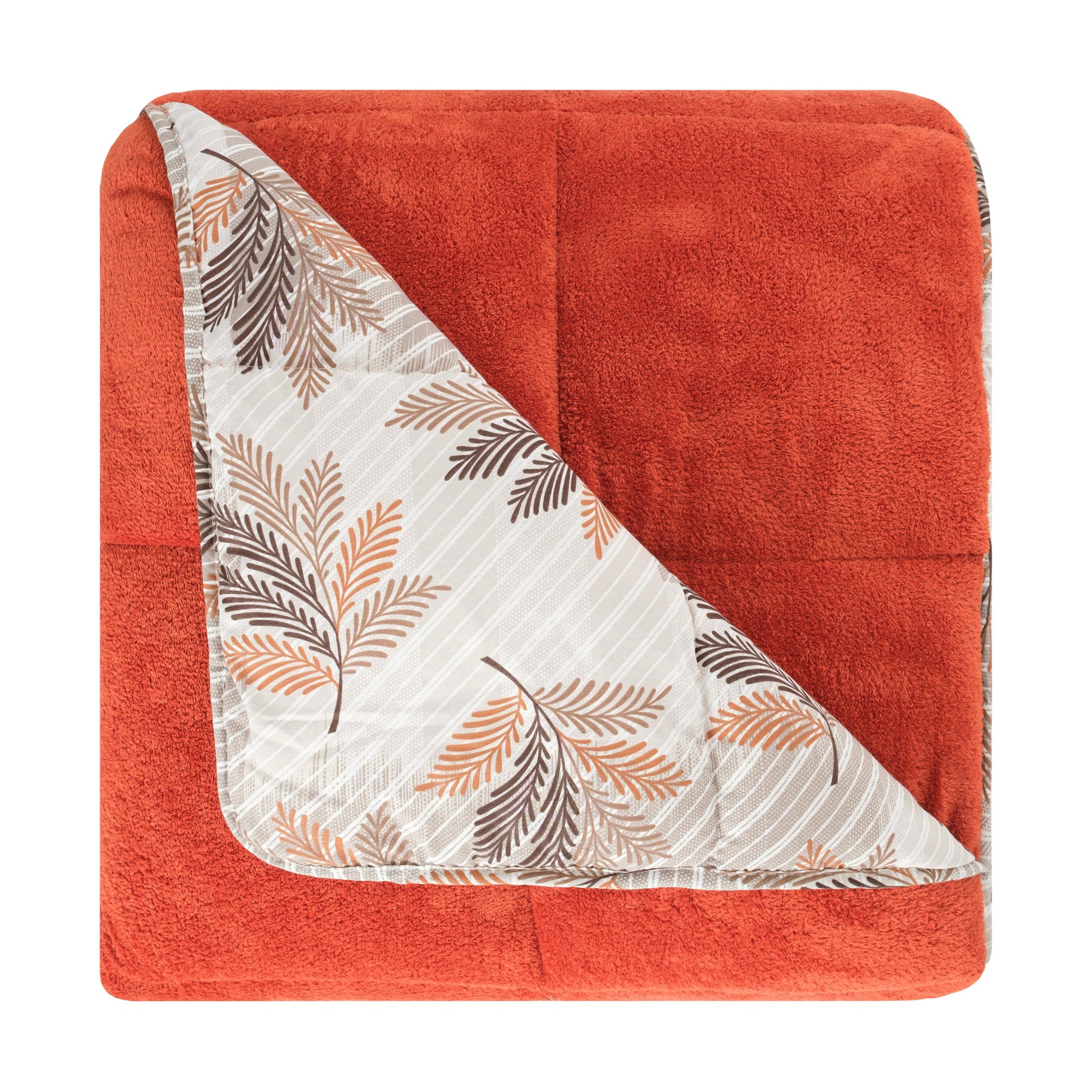 Luxus Wellsoft Wende-Bettdecke Set 220 x 240 cm - Orange, extra große Bettdecke mit Kissenbezügen, kuschelig und warm