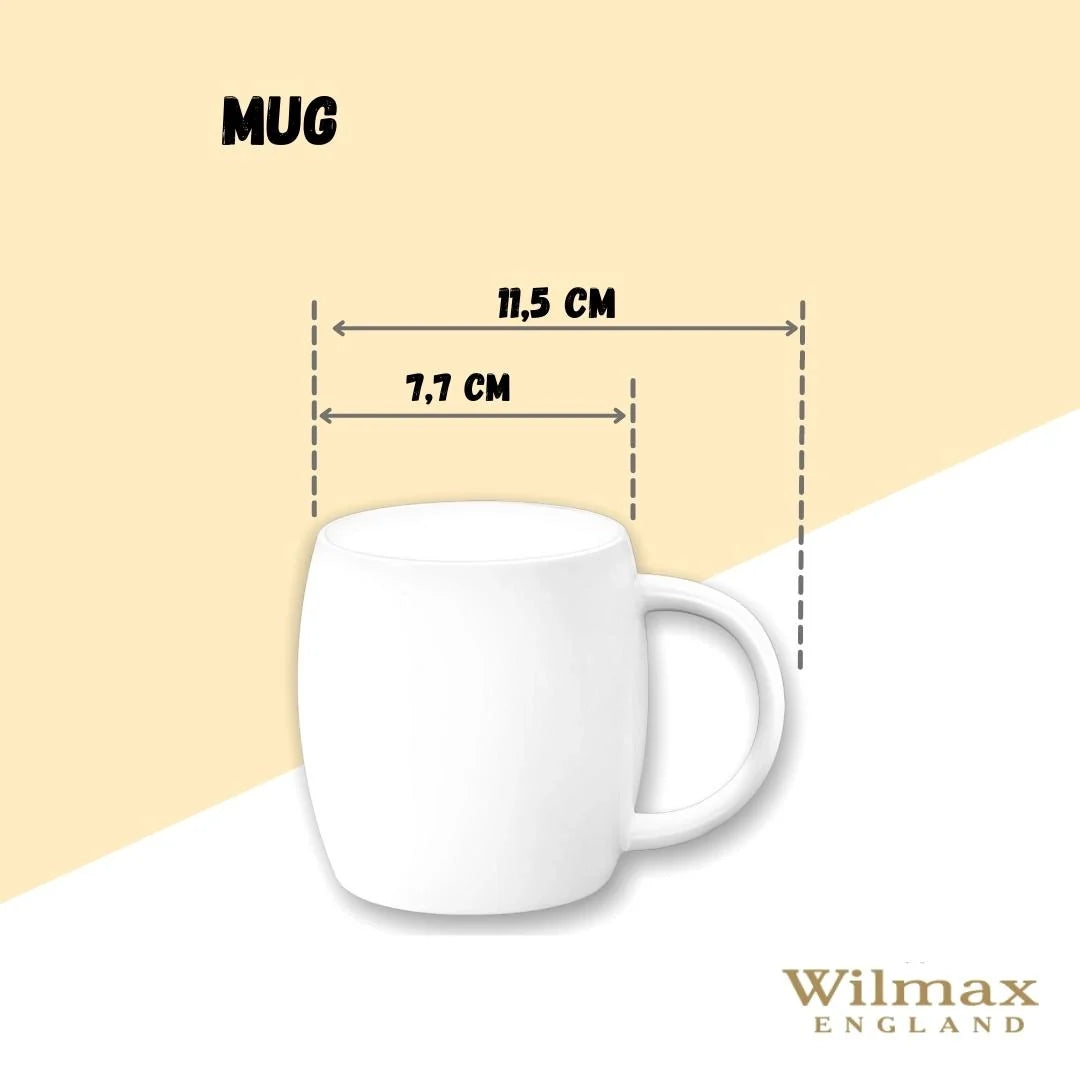 Wilmax Becher 400 ml Weiß Porzellan Olivia