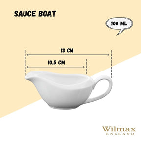 Wilmax Sauciere 100 ml Porzellan Weiß WL-996014/A