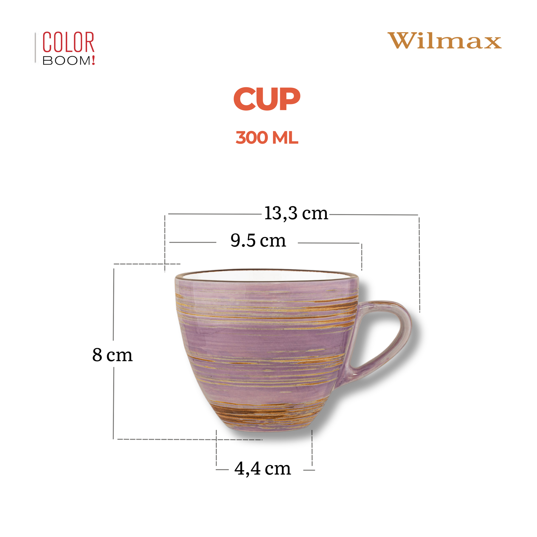 Wilmax Tasse 300 ml Lavendel Porzellan WL-669736/A