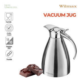 Wilmax Isolierkanne 1000 ml Edelstahl Silber WL-511020115/A